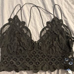Free People Black Lace Bralette